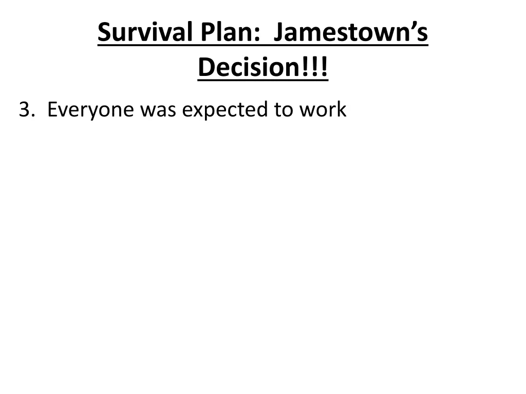 survival plan jamestown s decision 2