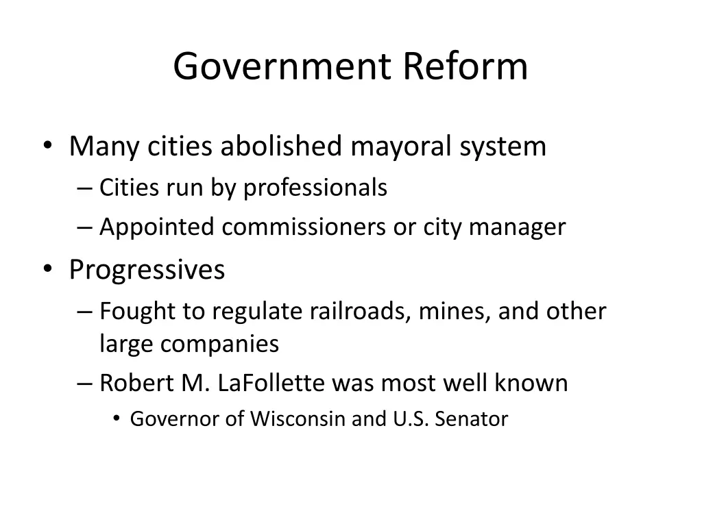 government reform