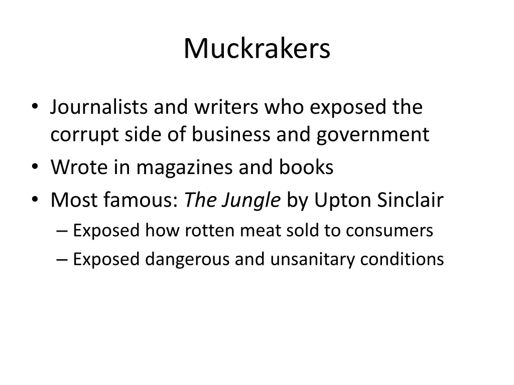 muckrakers