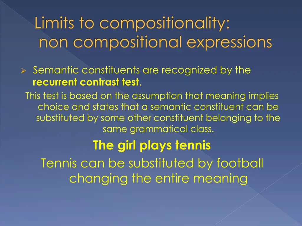 limits to compositionality non compositional