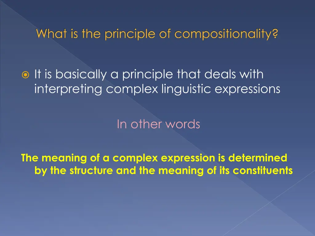 what is the principle of compositionality