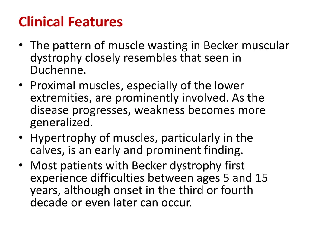 clinical features 1