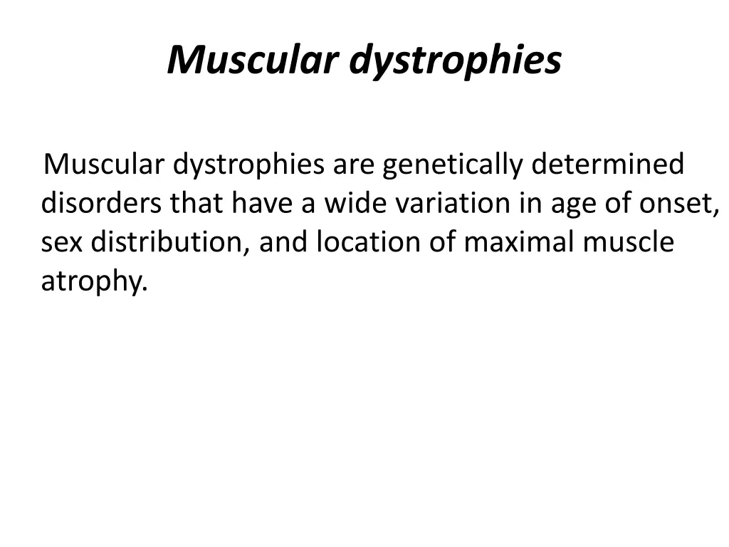 muscular dystrophies