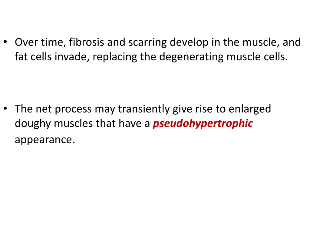 over time fibrosis and scarring develop