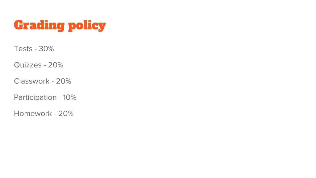 grading policy