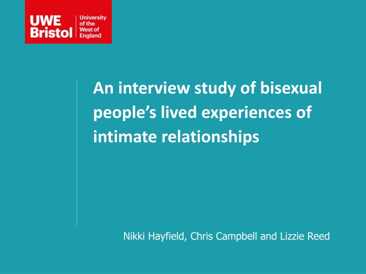 an interview study of bisexual people s lived