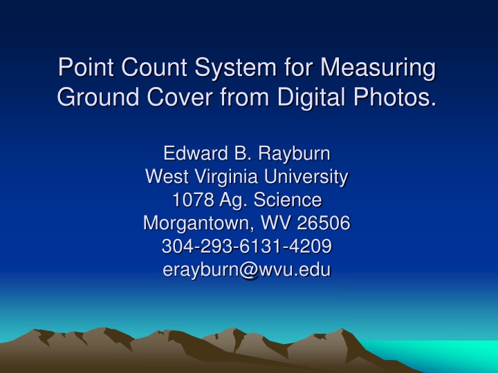 point count system for measuring ground cover