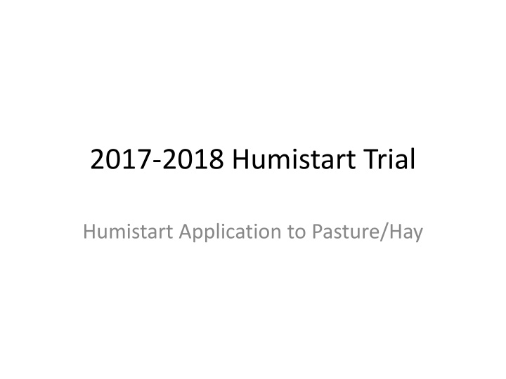 2017 2018 humistart trial