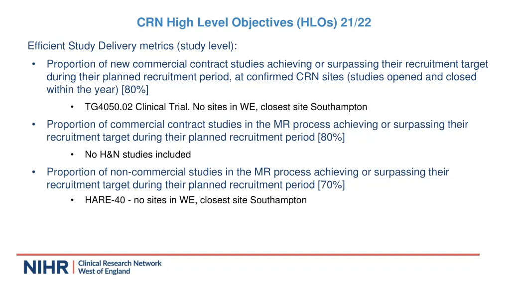 crn high level objectives hlos 21 22