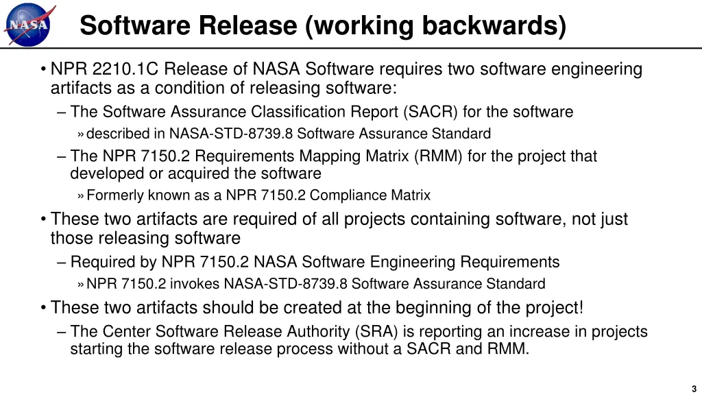 software release working backwards