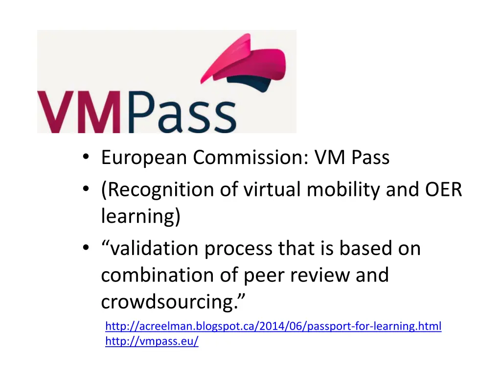 european commission vm pass recognition