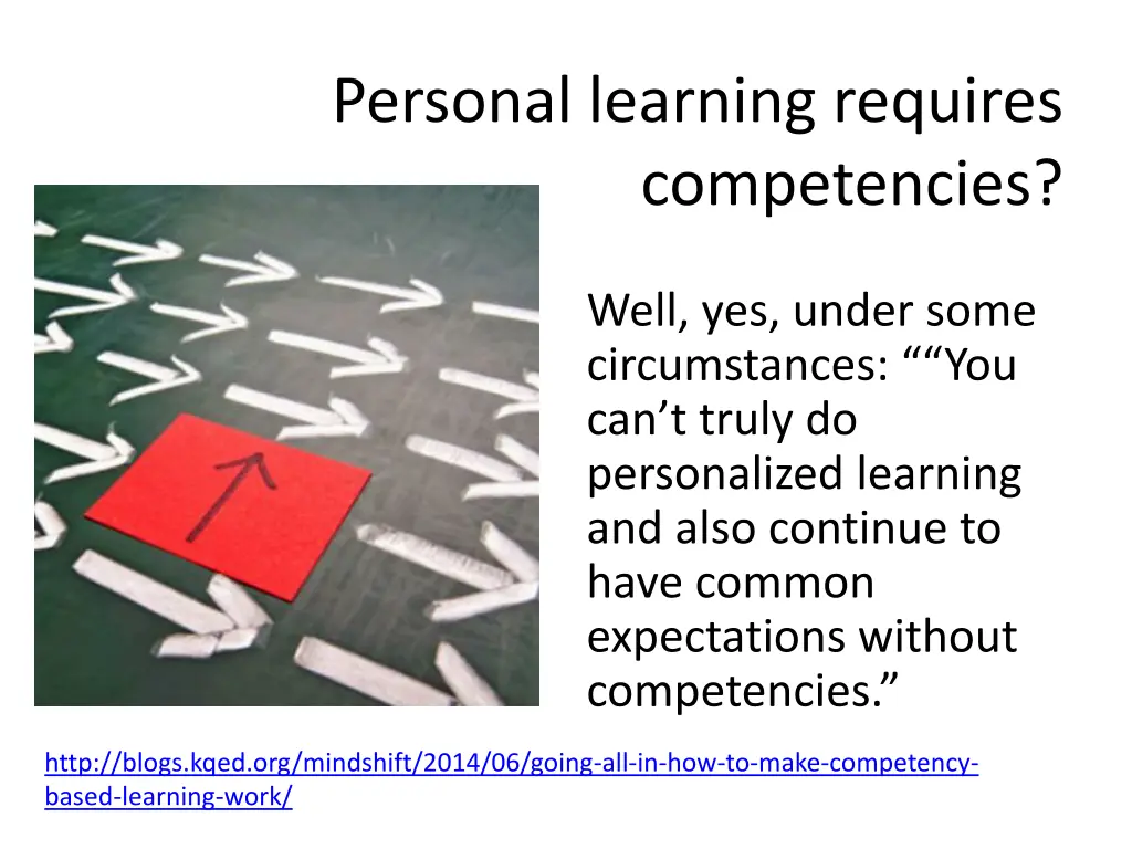 personal learning requires competencies