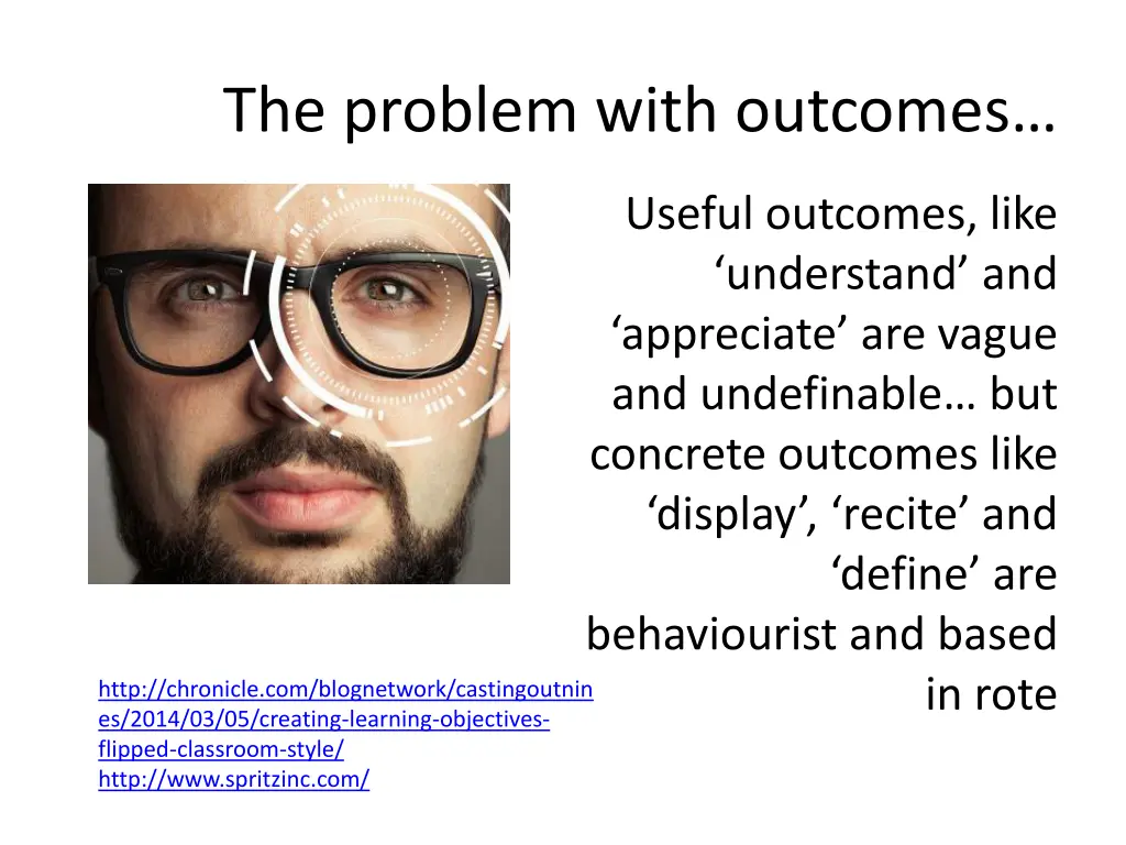 the problem with outcomes