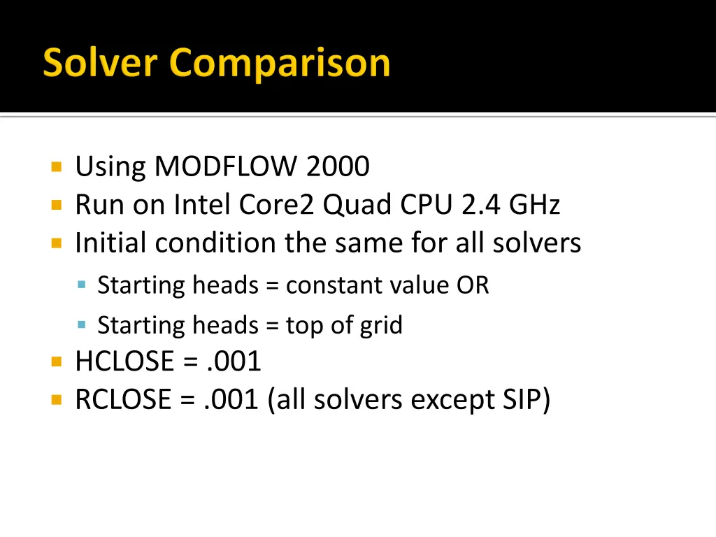 using modflow 2000 run on intel core2 quad