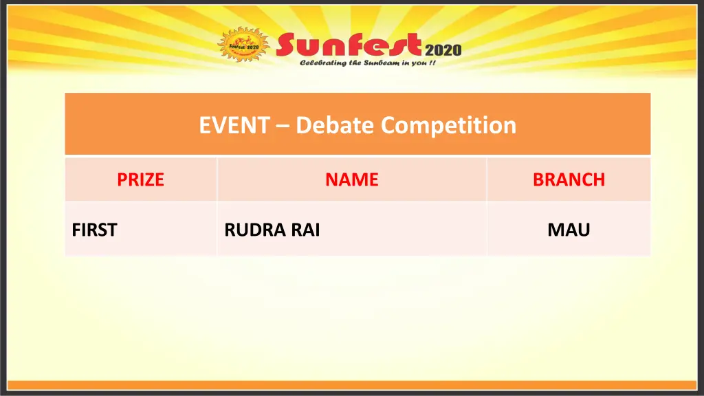 event debate competition