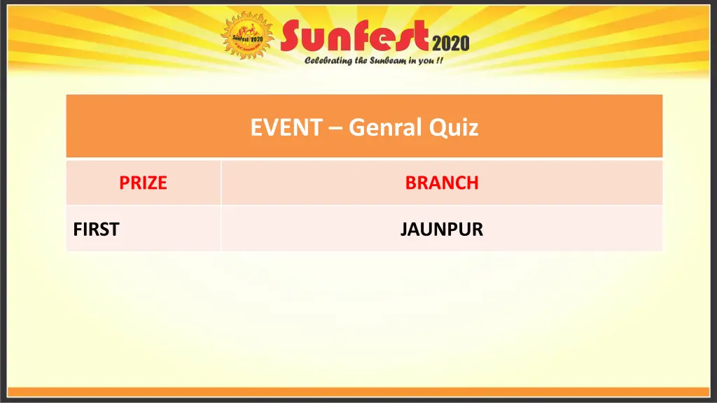 event genral quiz