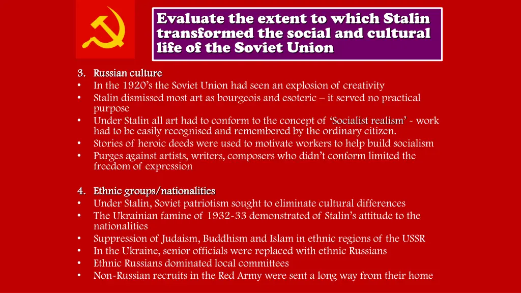 evaluate the extent to which stalin transformed 4