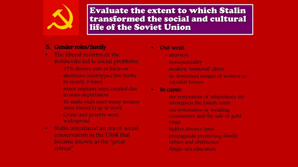 evaluate the extent to which stalin transformed 5