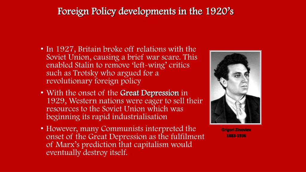 foreign policy developments in the 1920 s foreign 1