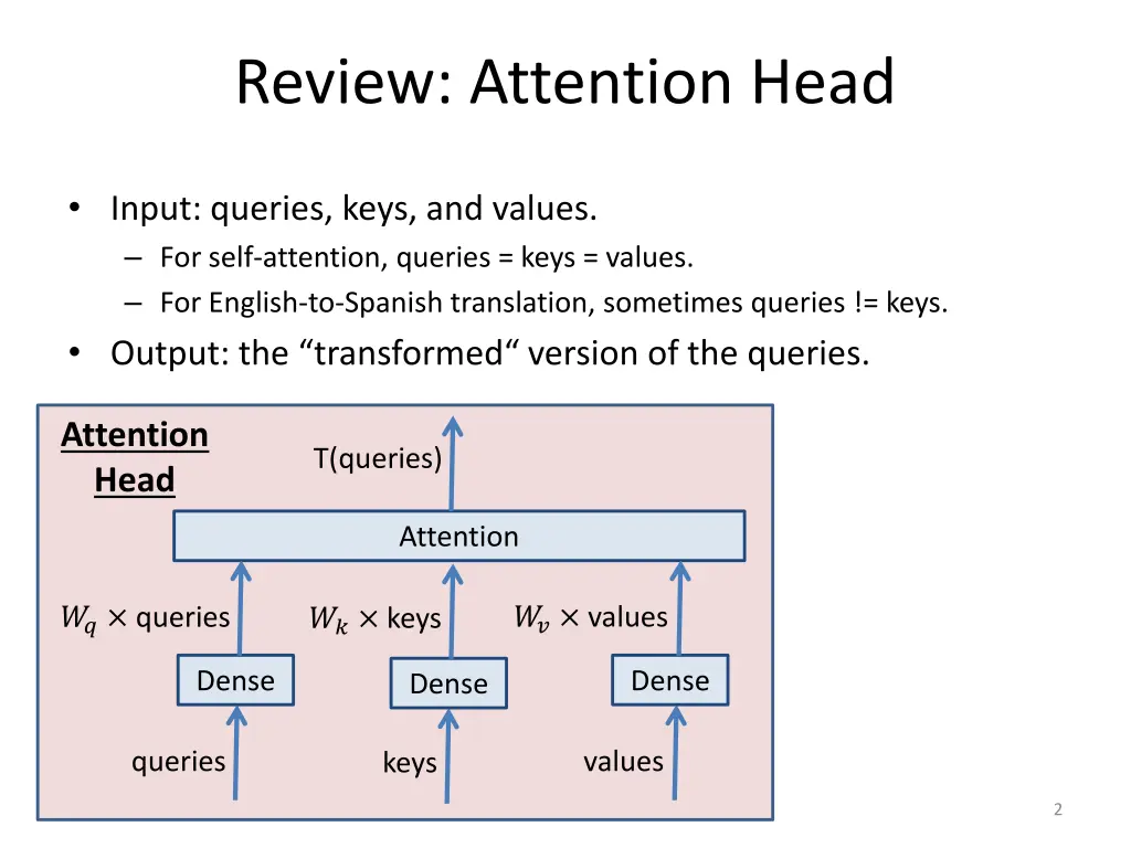 review attention head