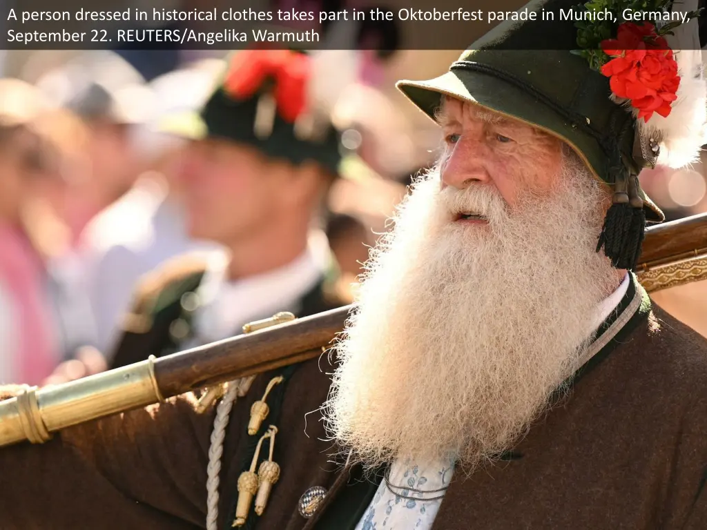 a person dressed in historical clothes takes part