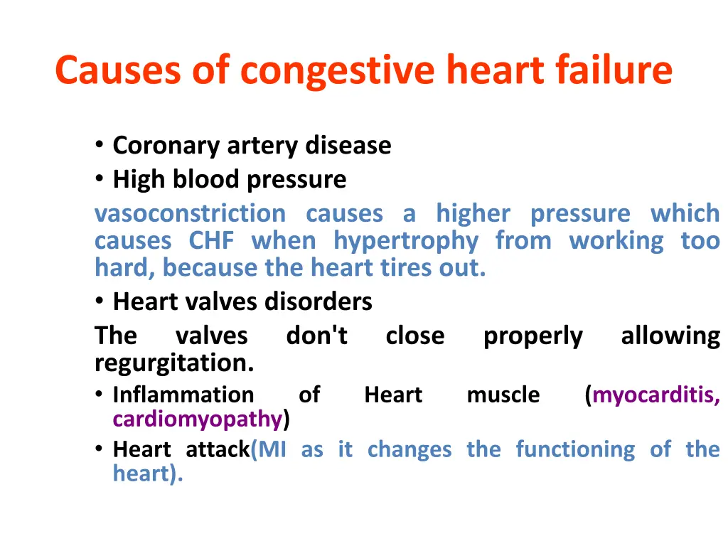 causes of congestive heart failure