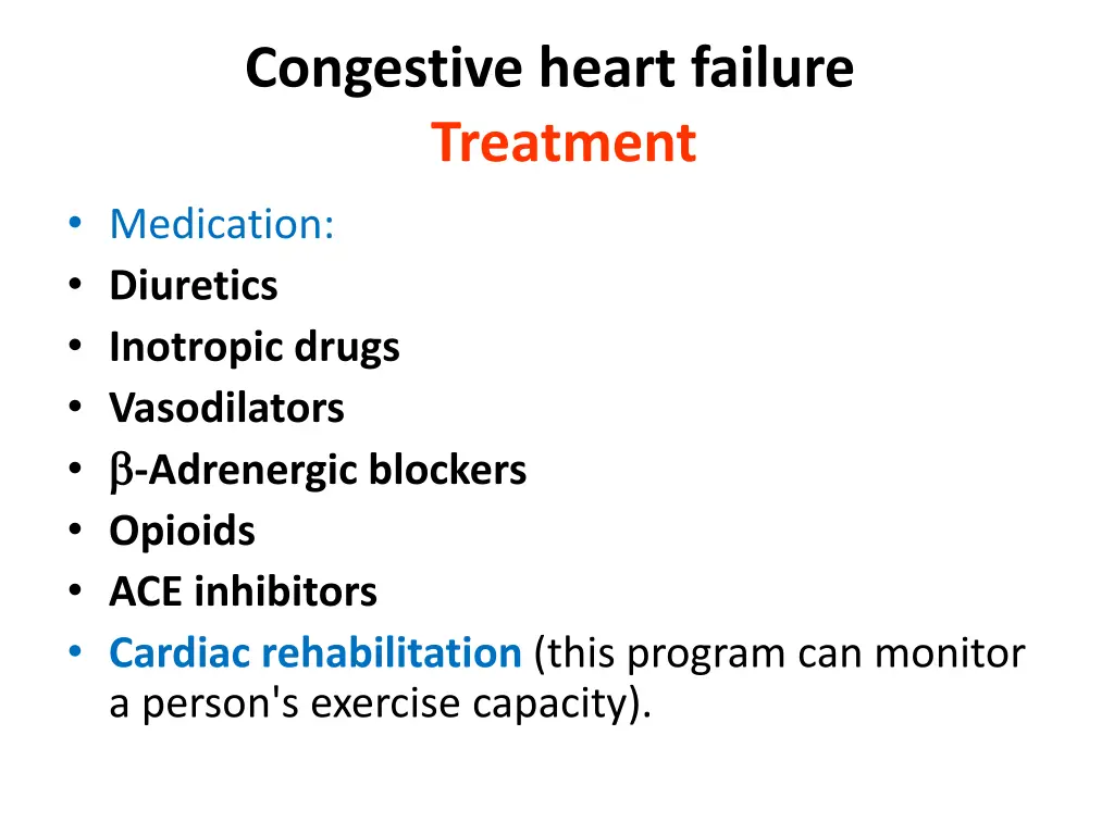 congestive heart failure treatment medication