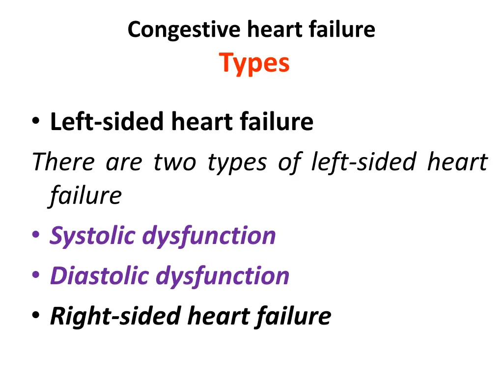 congestive heart failure types