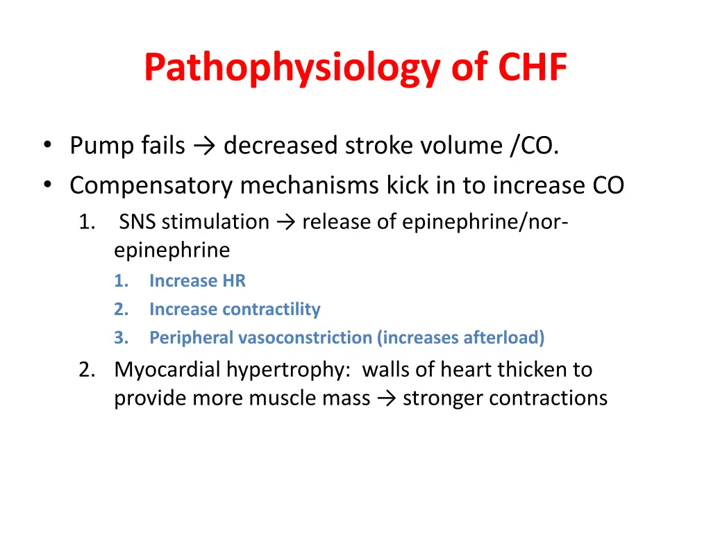 pathophysiology of chf