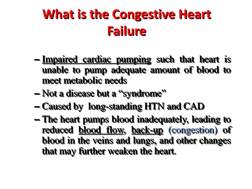 what is the congestive heart failure