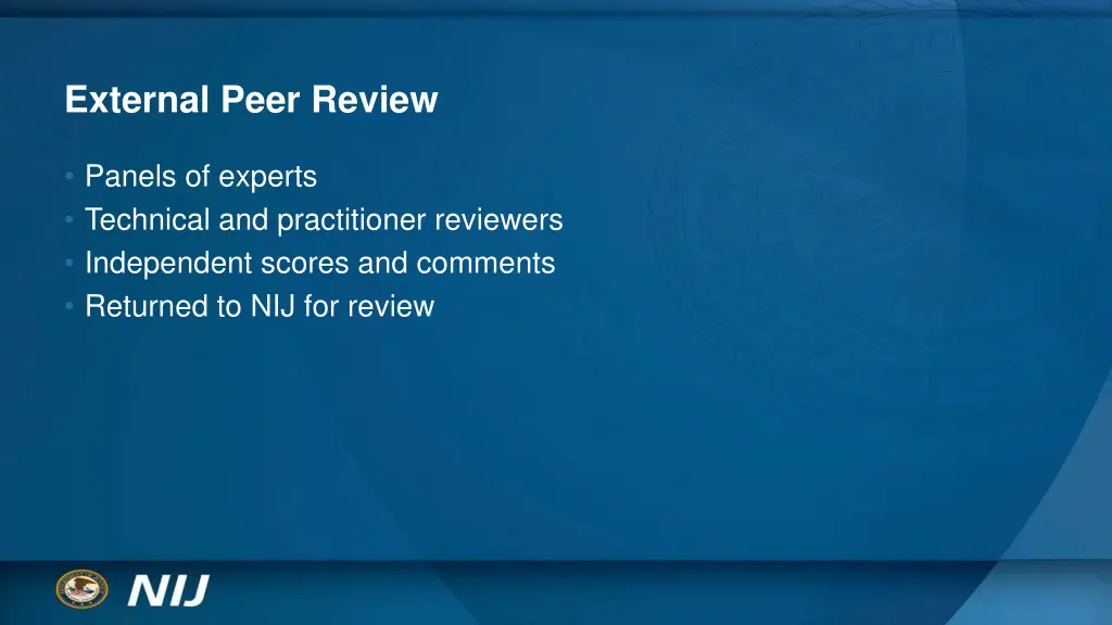 external peer review