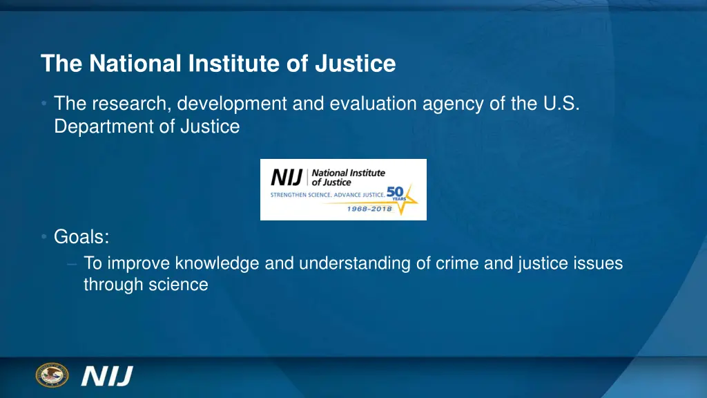 the national institute of justice