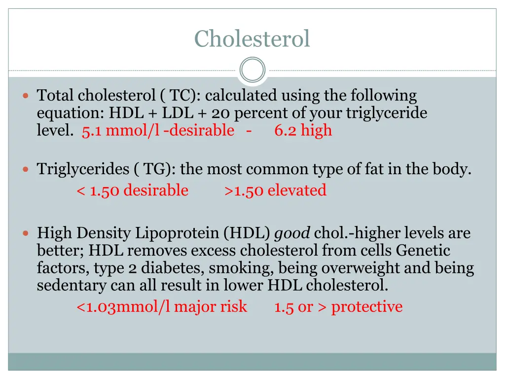 cholesterol