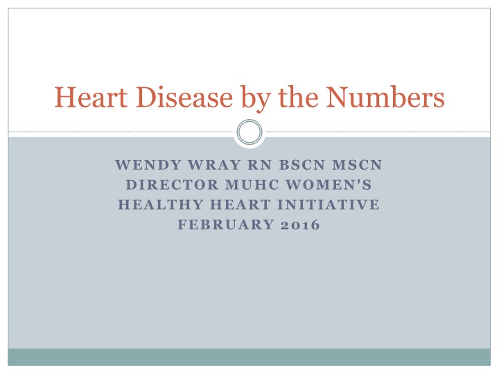 heart disease by the numbers