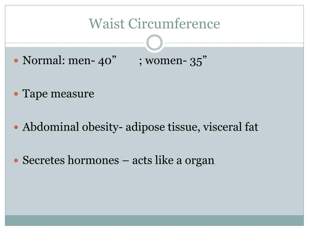 waist circumference