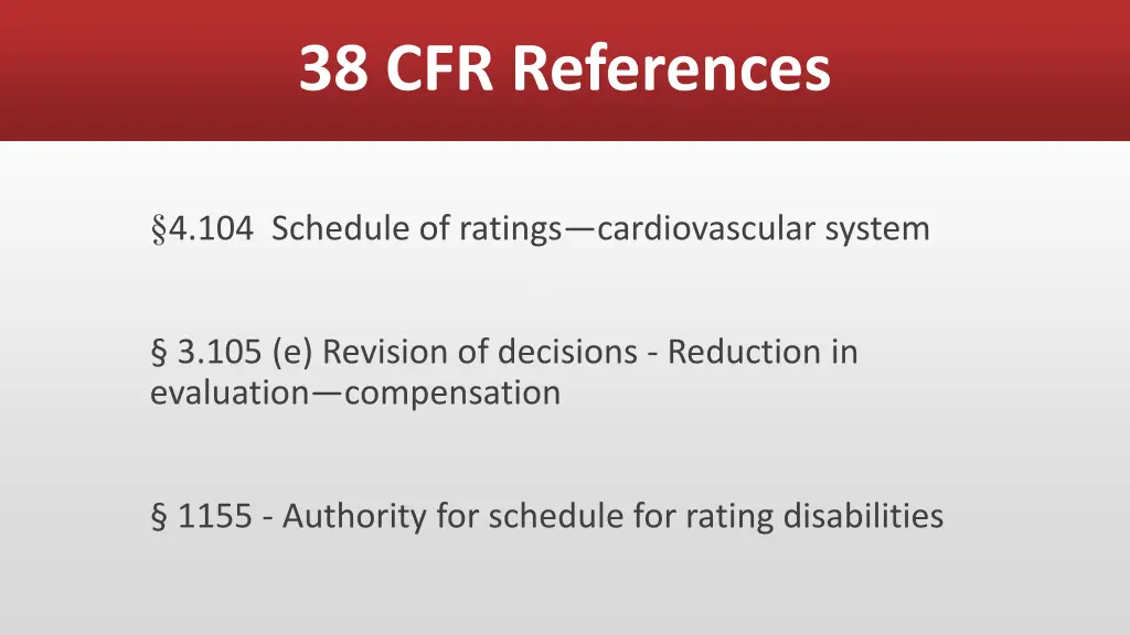 38 cfr references