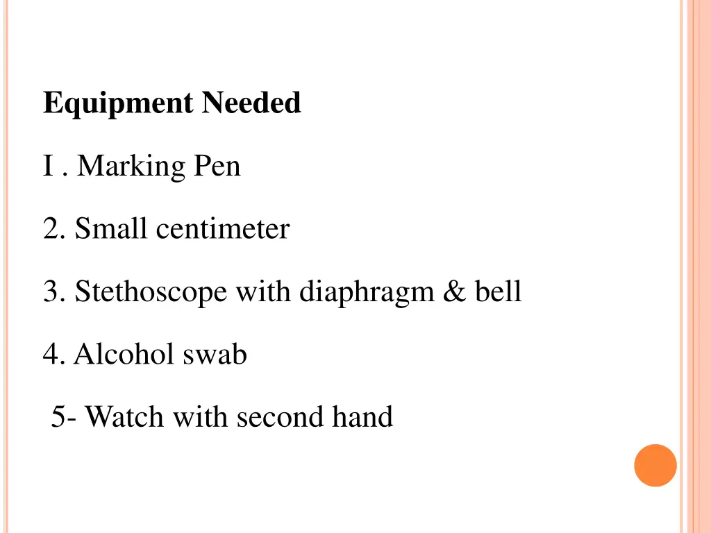 equipment needed