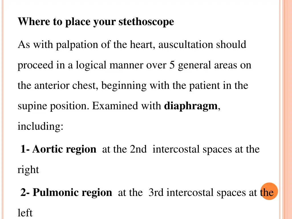 where to place your stethoscope