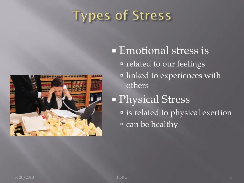 emotional stress is related to our feelings