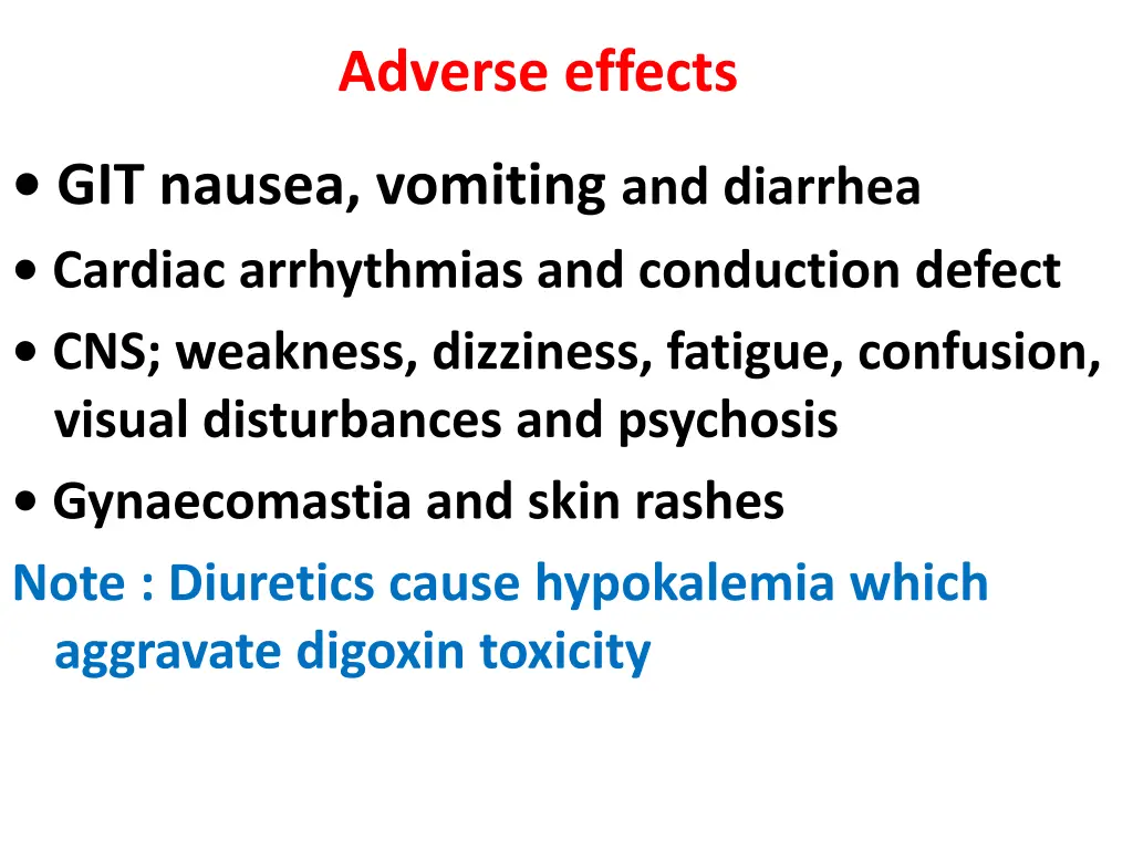 adverse effects