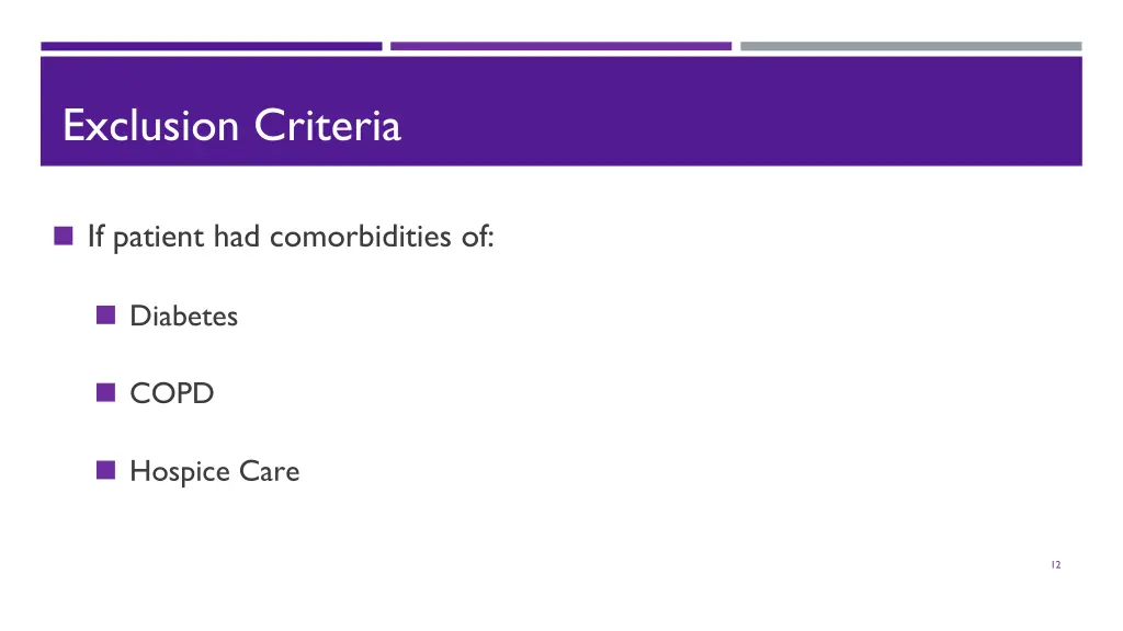 exclusion criteria