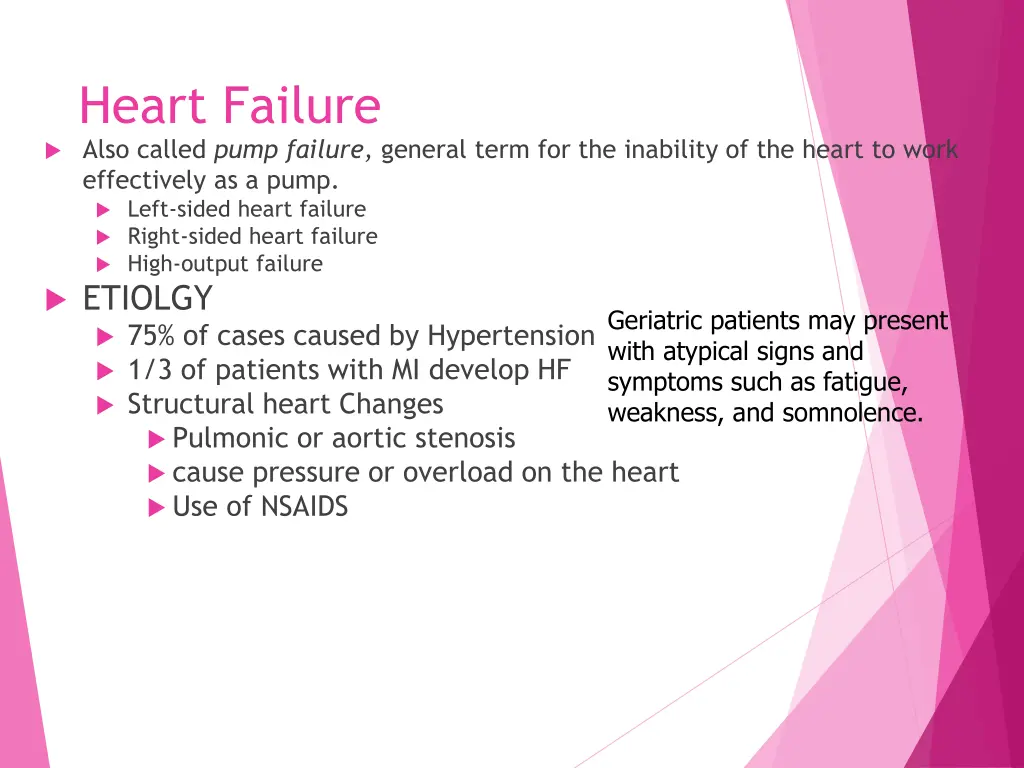 heart failure also called pump failure general