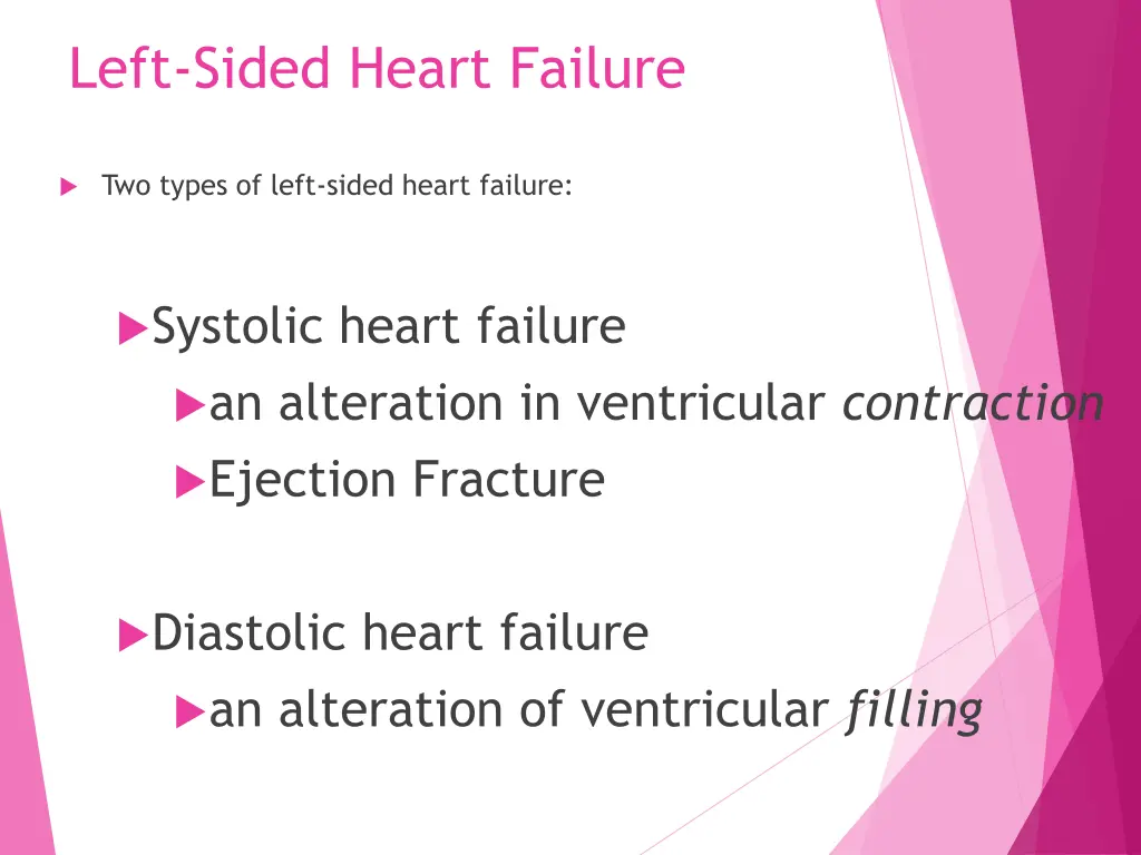 left sided heart failure