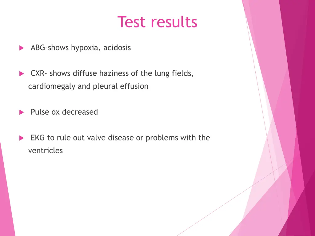 test results