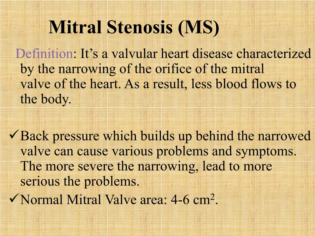 mitral stenosis ms