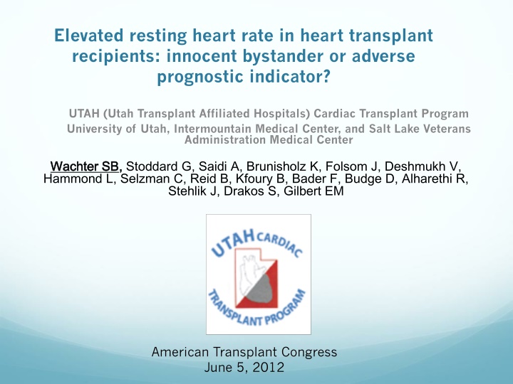 elevated resting heart rate in heart transplant