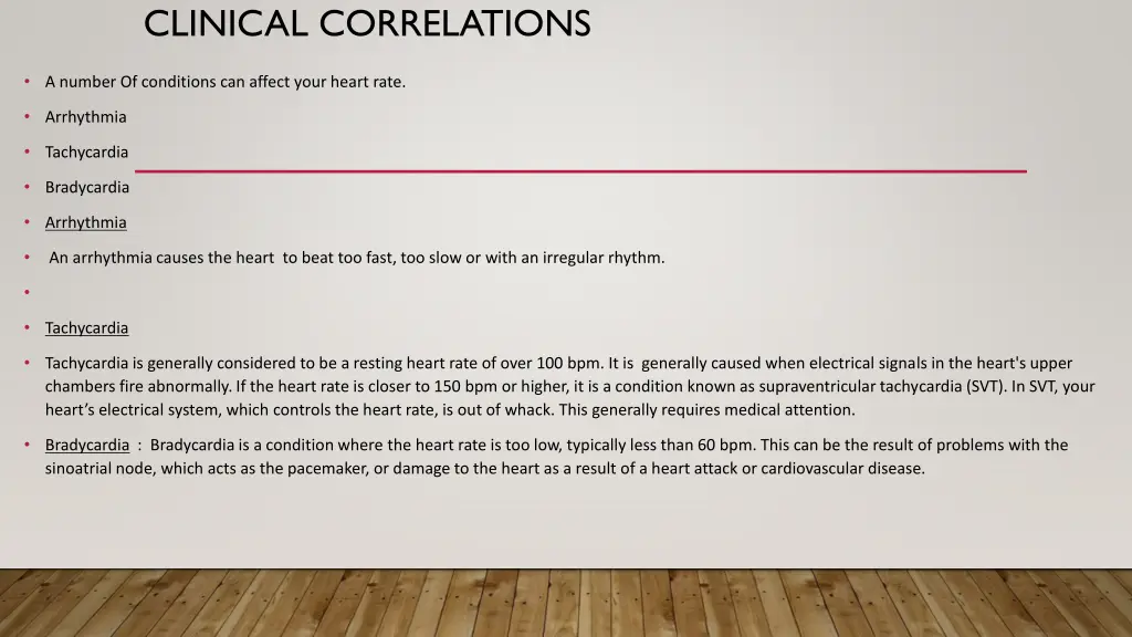 clinical correlations