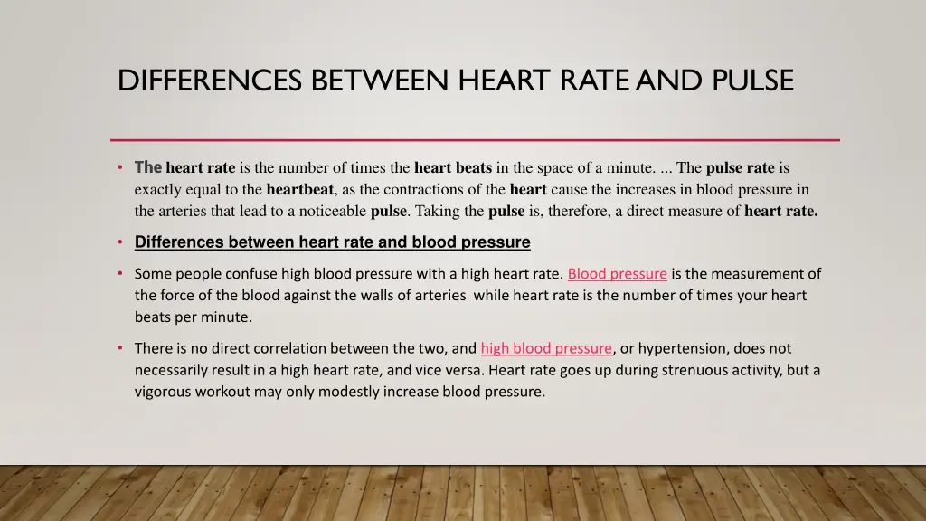 differences between heart rate and pulse