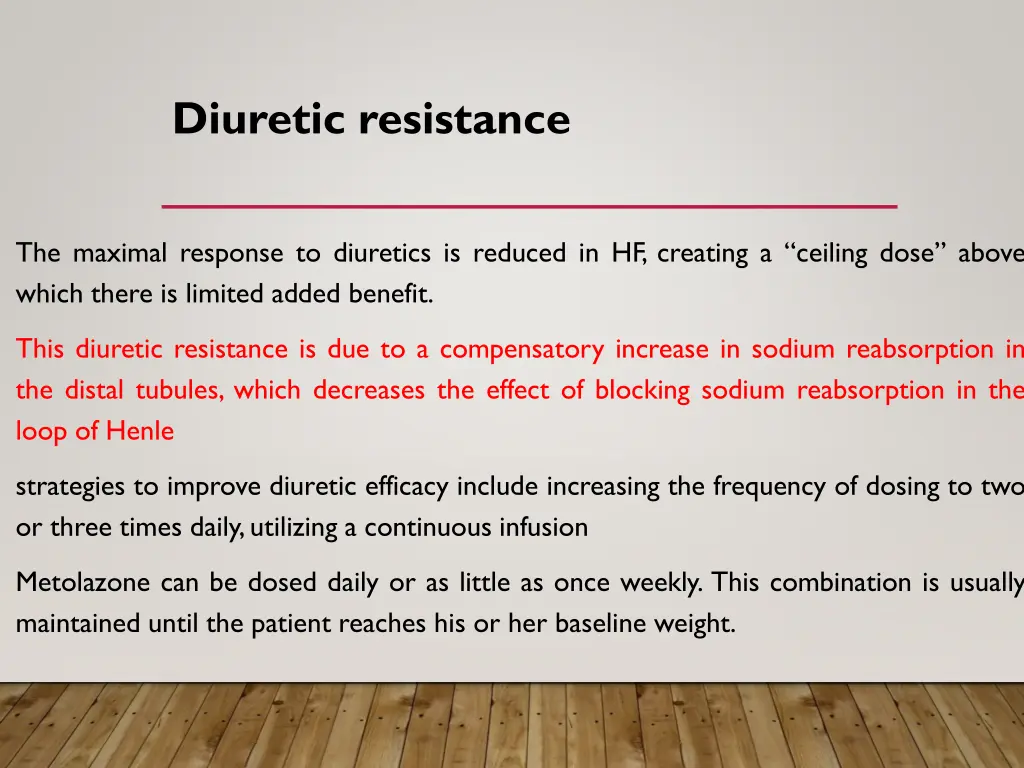 diuretic resistance