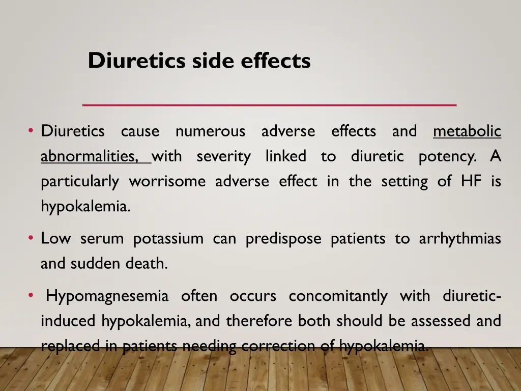 diuretics side effects